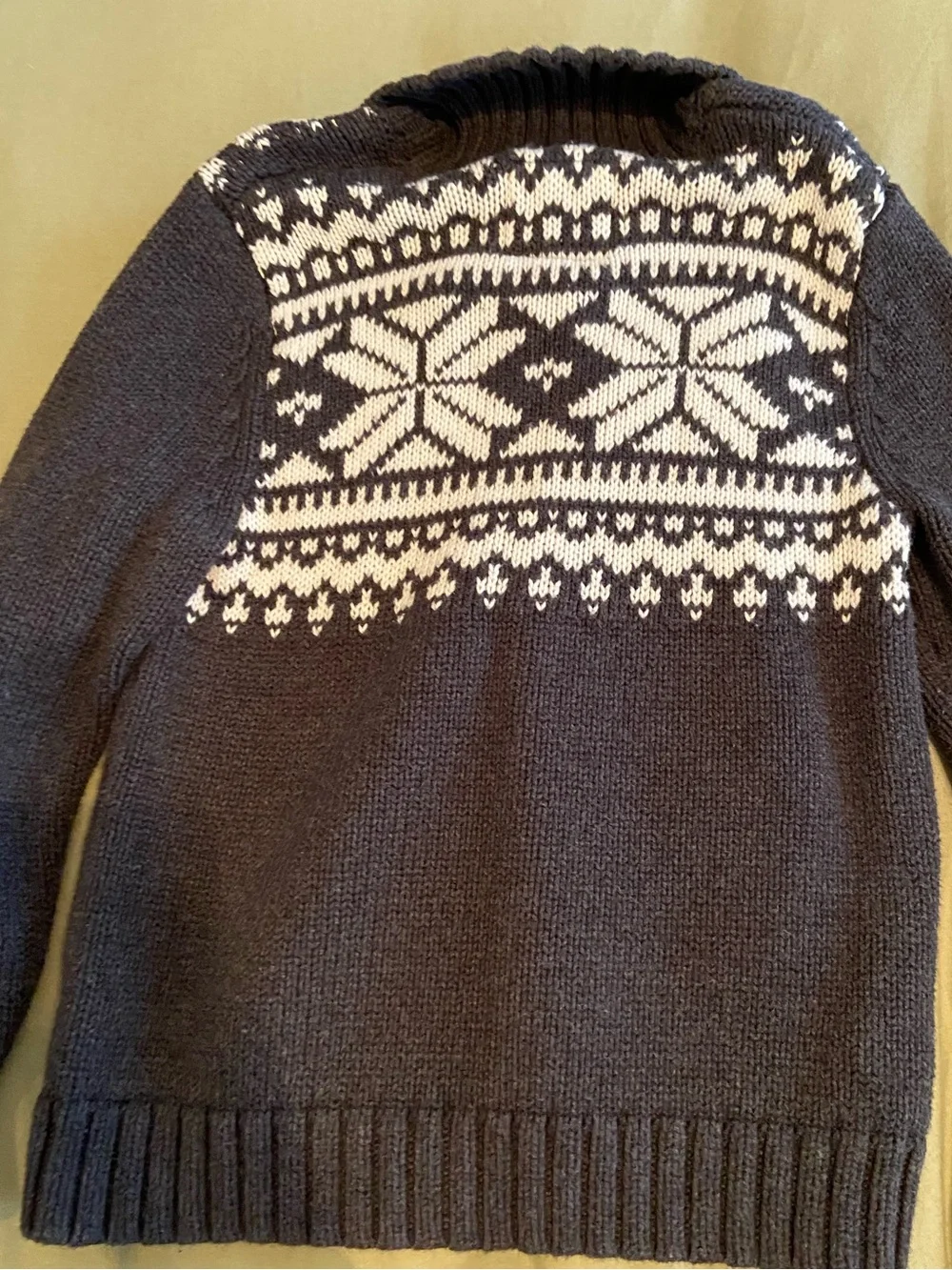 Toddler boys grey and white sweater